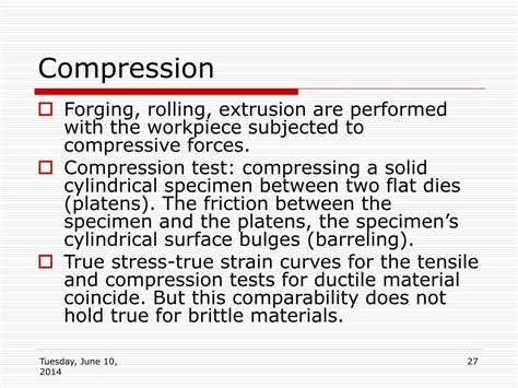 compression test of materials ppt|MECHANICAL PROPERTIES OF MATERIALS .